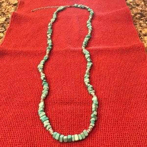Turquoise and silver necklace